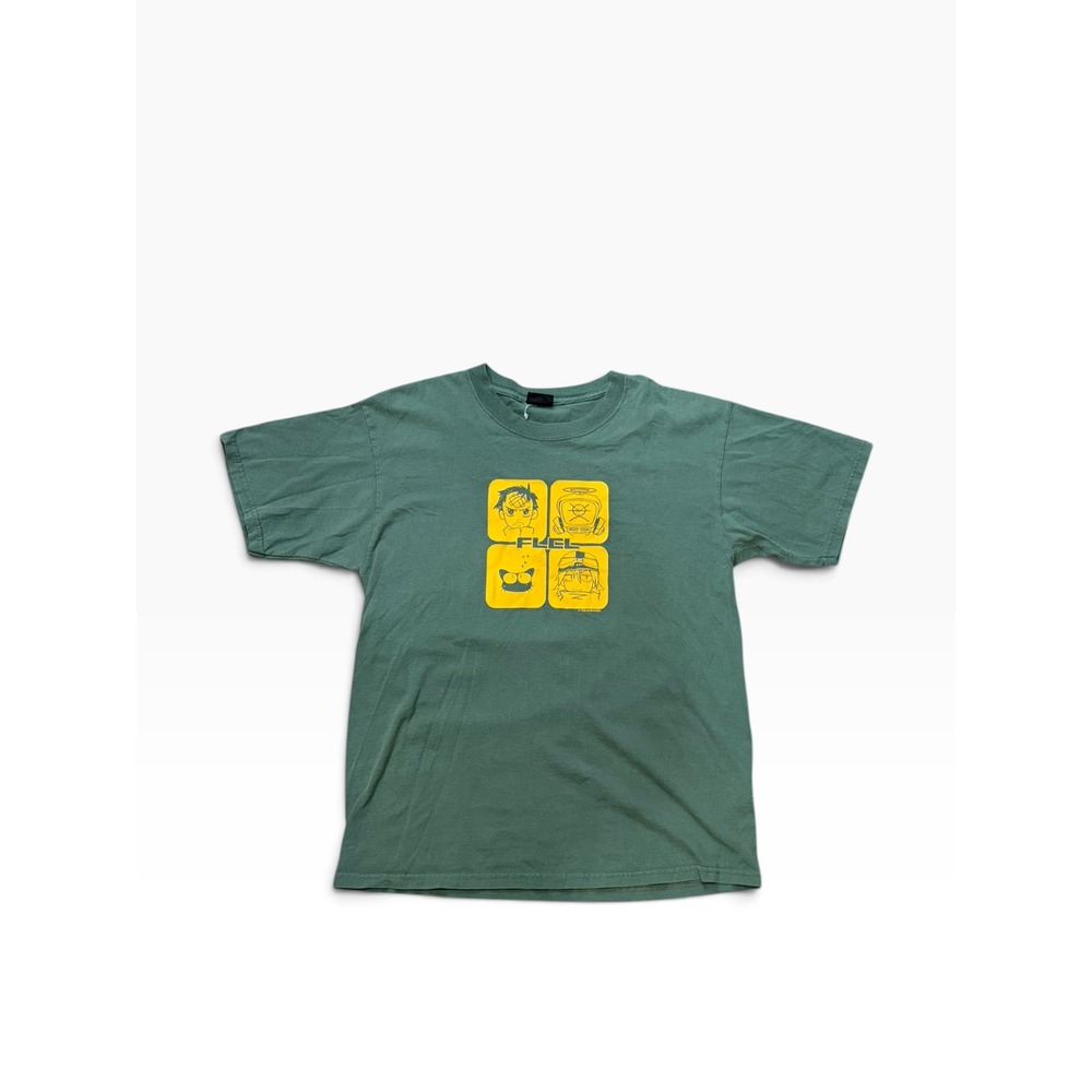 Vintage FLCL Fooly Cooly Anime T-Shirt Broccoli Gear Green 1999 Gainax Large